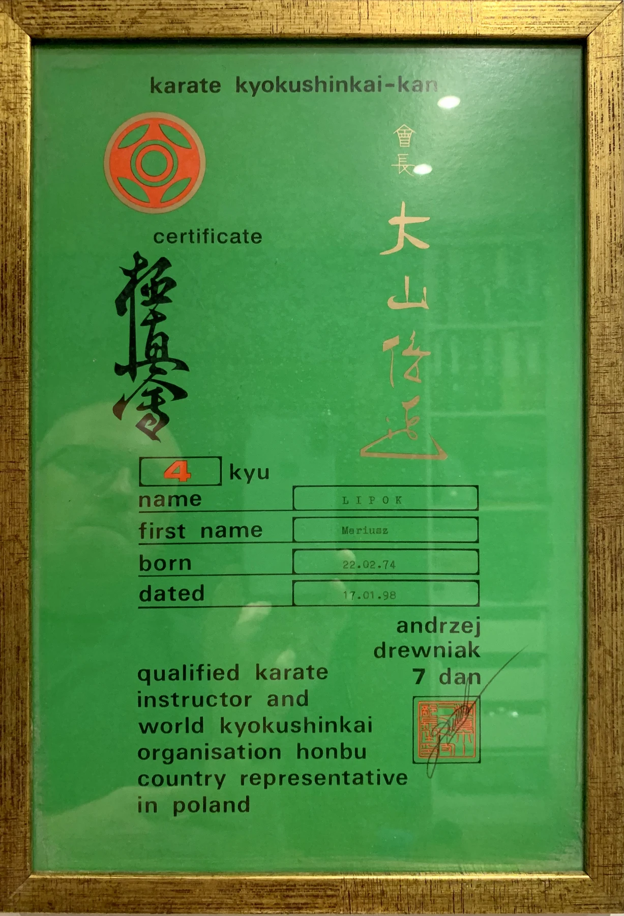 Karate Kyokushinkai · 4 kyu